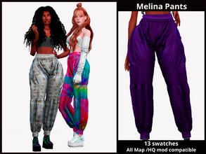 Sims 4 — Melina Pants by couquett — Sport pants for your sims 13 Swatches HQ mod compatible all Lod All Map Custom