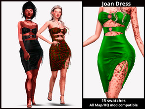 Sims 4 — Joan Dress by couquett — a party dress for your sims this dress have all map done avaible from Teen to elder