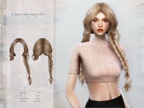 Sims 4 — WINGS-ER0220-Fluffy fried dough twist by wingssims — Colors:15 All lods Compatible hats Support custom editing
