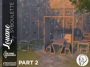 Sims 4 — Louane outdoor BBQ set (part 2) by Syboubou — This set contains a lot of items to make an outdoor dining area,