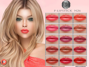 Sims 4 — PATREON - (Early Access) LIPSTICK N26 by ZENX — -Base Game -All Age -For Female -15 colors -Works with all of