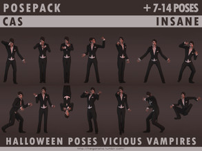 Sims 4 — Halloween poses Vicious Vampires - Pose Pack and CAS by HelgaTisha — Pose pack - Including 7-14 poses - All in