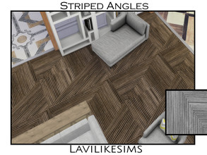 Sims 4 — Striped Angle by lavilikesims — A modern feeling wooden striped flooring. Base Game Friendly.