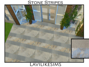 Sims 4 — Stone Stripes by lavilikesims — An outdoor stone flooring, perfect for decking. Base Game Friendly.