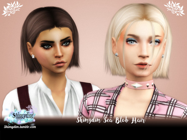 Sims 4 — Shimydim Sea Blob Hairstyle by Shimydimsims — Hi! I hope you will like this hair! It's a medium hairstyle with