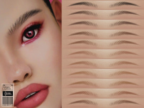 Sims 4 — Lue Eyebrow  | N44 by cosimetic — -You can use it with 45 color options to match your favorite tone. -They are