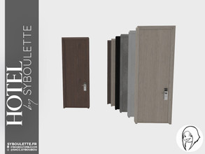 Sims 4 — Hotel - Door witht sign by Syboubou — This is a hotel door with car reader option, and with a sign (Do not