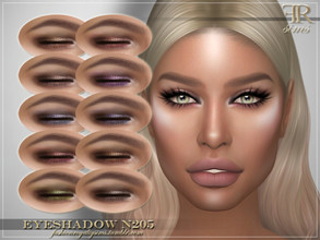Sims 4 — Eyeshadow N205 by FashionRoyaltySims — Standalone Custom thumbnail 10 color options HQ texture Compatible with