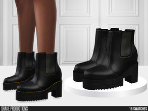 Sims 4 — 847 - Leather High Heel Boots by ShakeProductions — Shoes/Boots-Heels New Mesh All LODs Handpainted 15 Colors