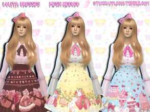 Sims 4 — Lolita Dresses (Trillyke Silent Night Dress Recolor) by ToxicBeer666 — This is a little different from what i