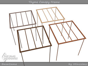 Sims 4 — Thyme Canopy Frame by Mincsims — Basegame Compatible. 4 swatches