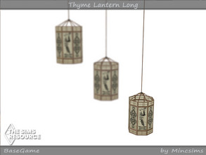 Sims 4 — Thyme Lantern Long by Mincsims — Basegame Compatible. 4 swatches