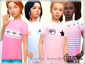 Sims 4 — T_Shirt Eyes  by bukovka — T-shirt just for girls, kids. Installed autonomously, suitable for the base game, 5