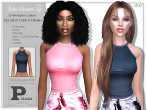 Sims 4 — Halter Summer Top by pizazz — Halter Summer Top for your female sims. Sims 4 games. Put something stylish on