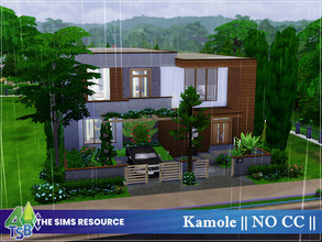 Sims 4 — Kamole || NO CC || by Bozena — The house is located in the Llama Lagoon. Newcrest Lot: 30 x 20 Value: $ 113 860