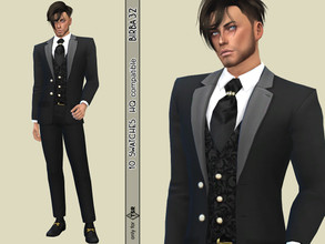 Sims 4 — Marcus Wedding Suit by Birba32 — A new suit for the greatest day of your sims. 10 swatches, HQ compatible.