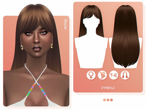 Sims 4 — Skylar Hairstyle  by Enriques4 — New Mesh 36 Swatches (Include Ombres) Include Shadow Map All Lods Base Game