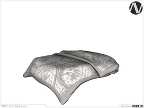 Sims 4 — Glen Bed Blanket by ArtVitalex — Bedroom Collection | All rights reserved | Belong to 2022 ArtVitalex@TSR -