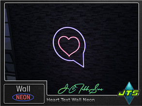 Sims 4 — Heart Text Neon Wall Light by JCTekkSims — Created by JCTekkSims