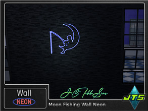 Sims 4 — Moon Fishing Neon Wall Light by JCTekkSims — Created by JCTekkSIms