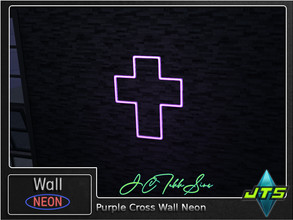 Sims 4 — Purple Cross Neon Wall Light by JCTekkSims — Created by JCTekkSims