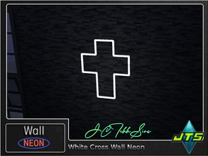 Sims 4 — White Cross Neon Wall Light by JCTekkSims — Created by JCTekkSims