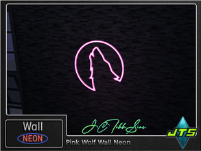 Sims 4 — Pink Wolf Neon Wall Light by JCTekkSims — Created by JCTekkSims