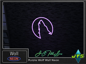 Sims 4 — Purple Wolf Neon Wall Light by JCTekkSims — Created by JCTekkSims