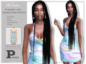 Sims 4 — Silk Sundress by pizazz — Silk Sundress for your sims 4 games. The dress is stylish and modern great for that