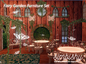 Sims 4 — Fairy Garden Set Part 1 (Furniture) by simbishy — Furniture Set for your simmie fairy garden. Featuring hand