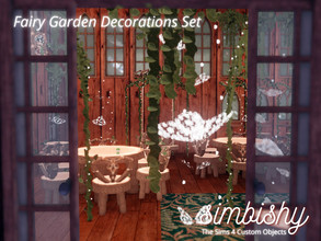 Sims 4 — Fairy Garden Set Part 2 (Decorations) by simbishy — Decorations Set for your simmie fairy garden. Featuring
