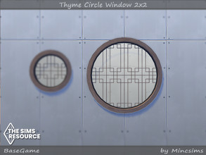 Sims 4 — Thyme Circle Window 2x2 by Mincsims — Basegame Compatible 8 swatches