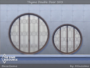 Sims 4 — Thyme Double Door 3x3 by Mincsims — Basegame Compatible 8 swatches