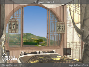 Sims 4 — Thyme Doors and Windows Part.1 by Mincsims — This set is inspired from Korean traditional windows pattern. The