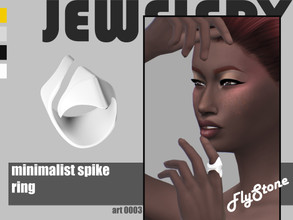 Sims 4 — Minimalist spike ring by FlyStone — Simple & minimalist form spike ring for left index finger in 4 color