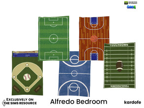 Sims 4 — kardofe_Alfredo Bedroom_Rug 2 by kardofe — Carpet decorated with images of different sports tracks, in five