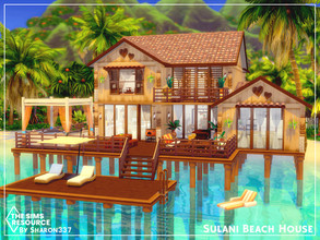 Sims 4 — Sulani Beach House - Nocc by sharon337 — Sulani Beach House is a 4 Bedroom 3 Bathroom family home. Perfect for a