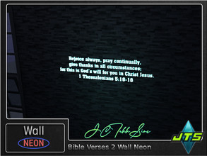 Sims 4 — Bible Verses 2 Neon Wall Light by JCTekkSims — Created by JCTekkSims