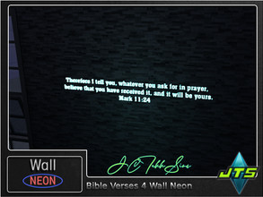 Sims 4 — Bible Verses 4 Neon Wall Light by JCTekkSims — Created by JCTekkSims