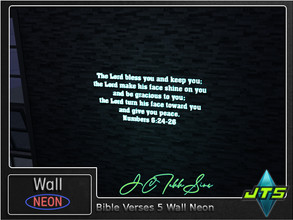 Sims 4 — Bible Verses 5 Neon Wall Light by JCTekkSims — Created by JCTekkSims