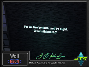 Sims 4 — Bible Verses 8 Neon Wall Light by JCTekkSims — Created by JCTekkSims