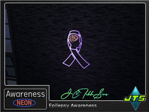 Sims 4 — Epilepsy Awareness Neon Wall Light by JCTekkSims — Created by JCTekkSims