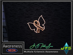 Sims 4 — Multiple Sclerosis Awareness Neon Wall Light by JCTekkSims — Created by JCTekkSims
