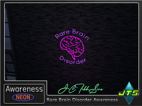 Sims 4 —  Rare Brain Disorder Awareness Neon Wall Light by JCTekkSims — Created by JCTekkSims