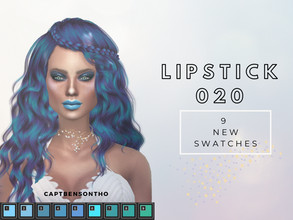 Sims 4 — Lipstick 020 by CaptBensonTho — 9 swatches available. Found under 'lipstick' in CAS. HQ compatible.