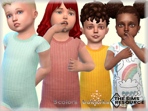 Sims 4 — Kombidress Animals by bukovka — Kombidress for boys and girls, Toddler. Set independently, the new mesh mine