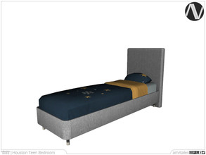 Sims 4 — Houston Bed by ArtVitalex — Bedroom Collection | All rights reserved | Belong to 2022 ArtVitalex@TSR - Custom