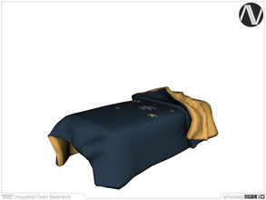 Sims 4 — Houston Bed Blanket by ArtVitalex — Bedroom Collection | All rights reserved | Belong to 2022 ArtVitalex@TSR -