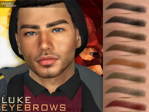 Sims 4 — Luke Eyebrows N116 [Patreon] by MagicHand — Angled eyebrows in 13 colors - HQ Compatible. Preview - CAS