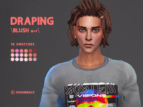 Sims 4 — Draping Blush male & female HQ (HidannaCC) by HIDANNA — Draping Blush male & female. Find it in blush